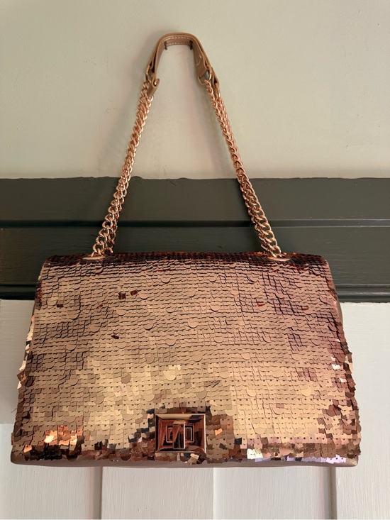 INC International Concepts Handbags - INC International Concepts Rose Gold Sequin Shoulder Bag